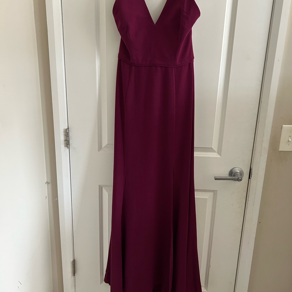Dress the Population Backless Plum Gown - Picture 6 of 14